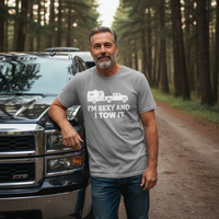 Load image into Gallery viewer, I'm Sexy and I Tow It Heavyweight Cotton T-Shirt – Classic Fit for Casual Wear